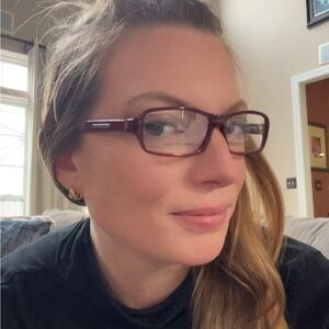 Zegna Wine Red Rectangular Eyeglass Frames